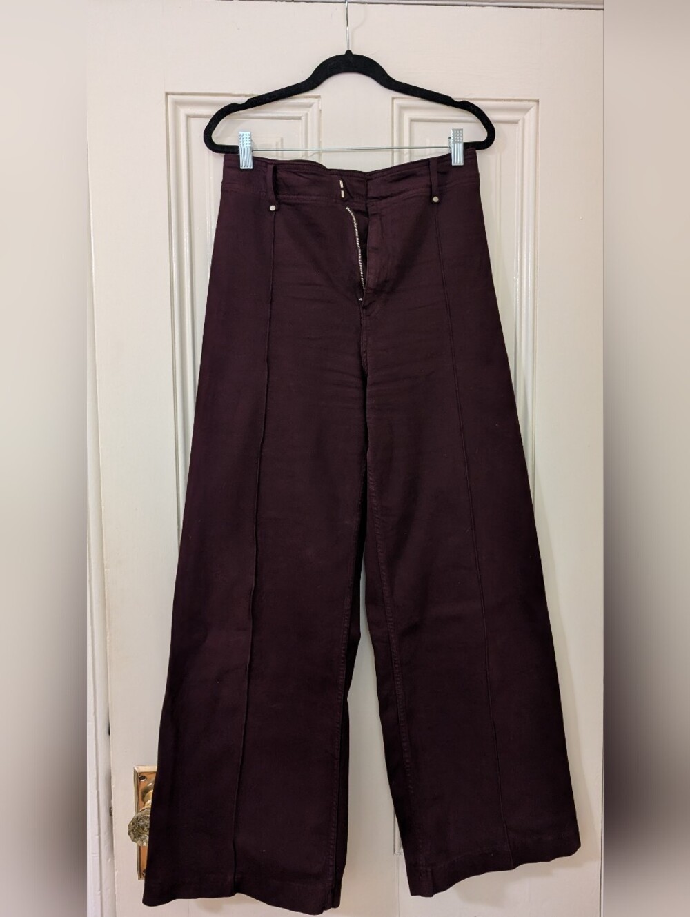 Zara Plum Wide-Leg Trousers